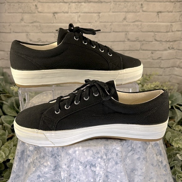 🖤 Chicory Sport “Jill” Black Canvas Low-cut Platform Sneakers WMS 10M 🖤VGUC - Picture 5 of 10